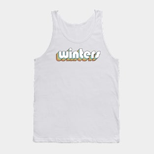 Winters - Retro Rainbow Typography Faded Style Tank Top